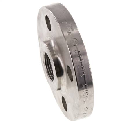Brida Roscada DN20-PN16 Rp 3/4'' Acero Inoxidable 1.4571 DIN 2566