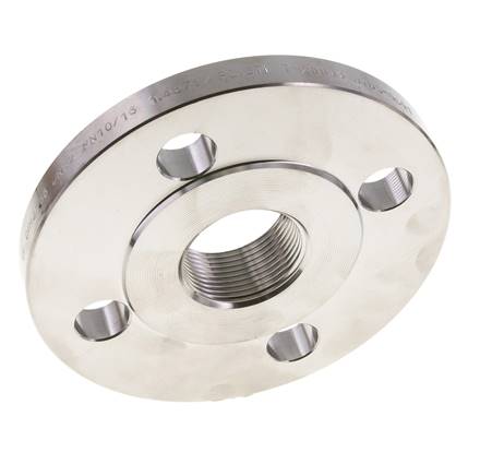 Brida Roscada DN32-PN16 Rp 1-1/4'' Acero Inoxidable 1.4571 DIN 2566