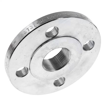 Brida Roscada DN32-PN16 Rp 1-1/4'' Acero Galvanizado DIN 2566