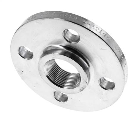 Brida Roscada DN32-PN16 Rp 1-1/4'' Acero Galvanizado DIN 2566