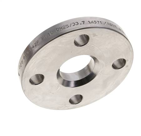 Brida Suelta DN25-PN10 Acero Inoxidable 1.4571 DIN 2642 Material Completo