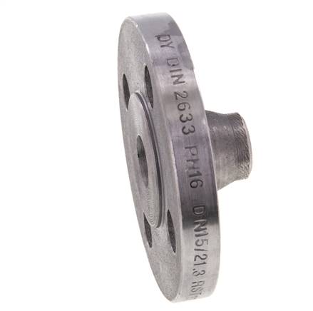 Brida De Soldadura DN15-PN16 21.3mm Acero Negro DIN 2633