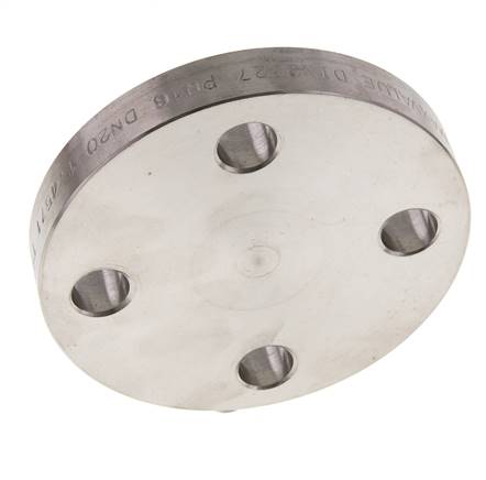 Brida Ciega DN20-PN16 Acero Inoxidable 1.4571 DIN 2527