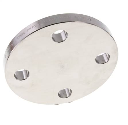 Brida Ciega DN80-PN16 Acero Inoxidable 1.4571 DIN 2527 Y EN 1092-1 (Tipo 05)