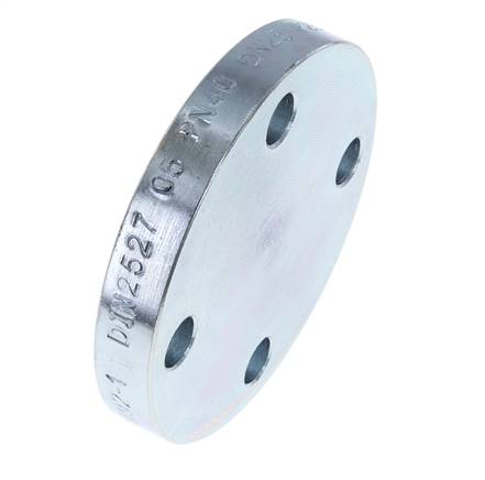 Brida Ciega DN100-PN40 Acero Galvanizado DIN 2527 Y EN 1092-1 (Tipo 05)
