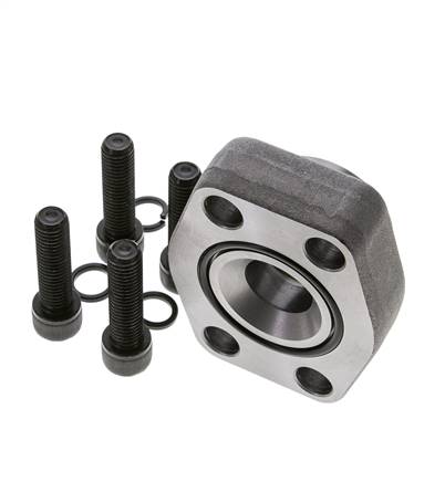 Brida SAE de 1-1/2'' Acero liso 3000 PSI con roscas hembra G1'' ISO 6162-1