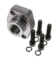 Brida SAE de 1-1/2'' Acero liso 3000 PSI con roscas hembra G1'' ISO 6162-1