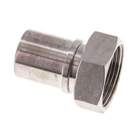 32 mm (1-1/4'') y G1-1/4'' Acero inoxidable 1.4401 Tuerca de racor para manguera Junta plana PTFE Collares de seguridad EN 14420-5 (DIN 2817)