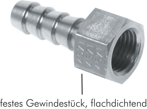 G 1/4'' x 13mm Latón Niquelado Llave de manguera 16 Bar [2 Piezas]