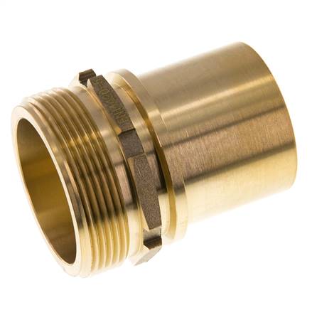 G 2'' Macho x 50mm Llave de manguera de latón con collarín de seguridad DIN 2817