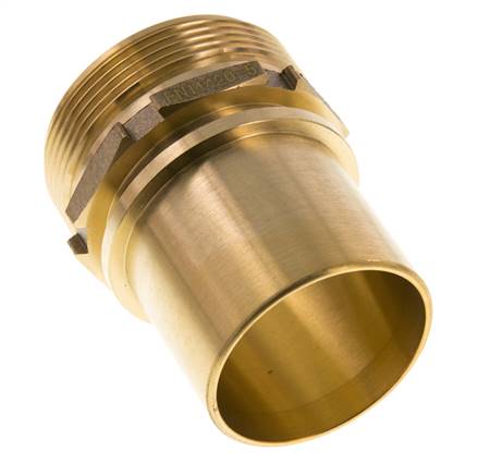 G 2'' Macho x 50mm Llave de manguera de latón con collarín de seguridad DIN 2817