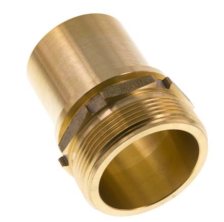 G 2'' Macho x 50mm Llave de manguera de latón con collarín de seguridad DIN 2817