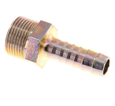 G 3/4'' Macho x 13mm Acero zincado Lengüeta de manguera 25 Bar