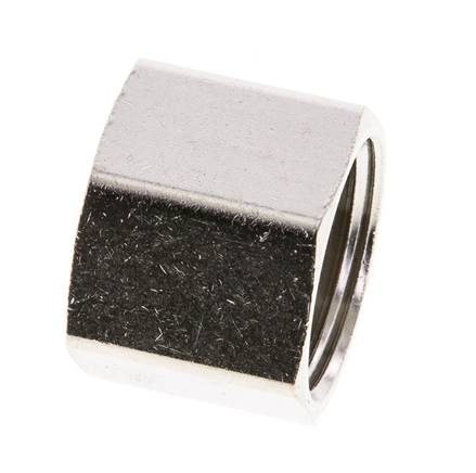 9mm (G1/4'') Tuerca de Unión de Latón Niquelado L15.5mm [5 Piezas]
