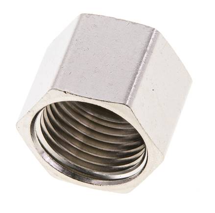9mm (G1/4'') Tuerca de Unión de Latón Niquelado L15.5mm [5 Piezas]