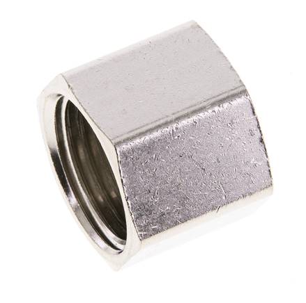 9mm (G1/4'') Tuerca de Unión de Latón Niquelado L15.5mm [5 Piezas]