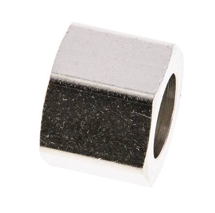 9mm (G1/4'') Tuerca de Unión de Latón Niquelado L15.5mm [5 Piezas]
