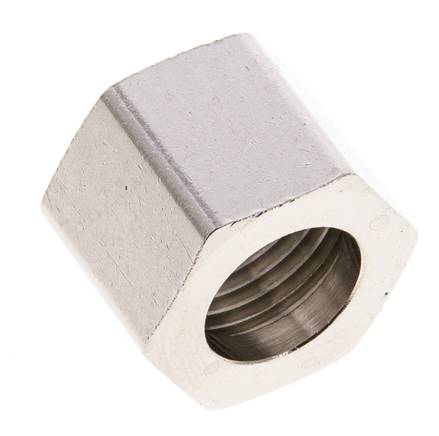 9mm (G1/4'') Tuerca de Unión de Latón Niquelado L15.5mm [5 Piezas]