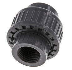 Conexión de Unión Hembra de PVC de 20mm x Hembra Rp (rosca interna cilíndrica) 1/2'' EPDM