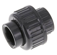 Conexión de Unión Hembra de PVC de 20mm x Hembra Rp (rosca interna cilíndrica) 1/2'' EPDM