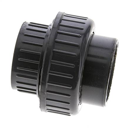 Conexión Hembra de Unión de PVC Rp (rosca interna cilíndrica) 1 1/4'' FKM