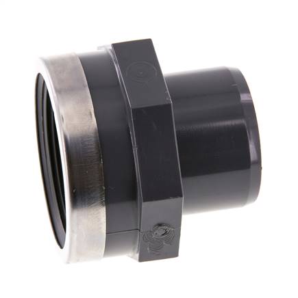 Conexión de PVC Macho 50mm x Hembra Rp (rosca interna cilíndrica) 2''