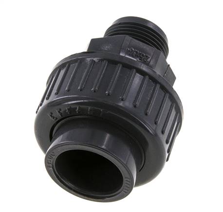 Conexión de Unión Hembra de PVC de 25mm x Macho R 3/4'' FKM