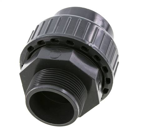 Conexión de Unión Hembra de PVC de 50mm x Macho R 1-1/2'' FKM