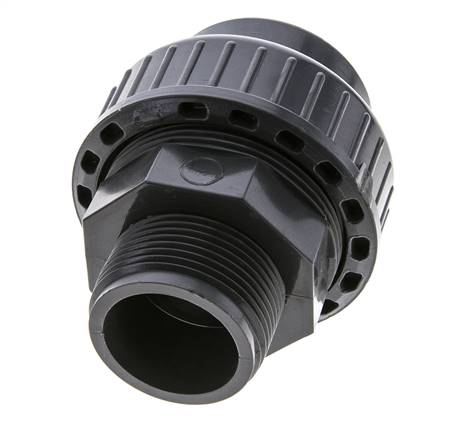 Conexión de Unión Hembra de PVC de 40mm x Macho R 1 1/4'' FKM
