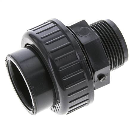 Conexión de Unión Hembra de PVC de 40mm x Macho R 1 1/4'' FKM