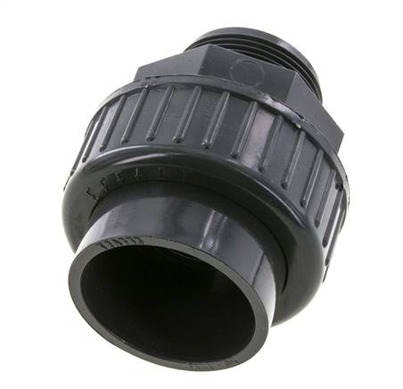Conexión de Unión Hembra de PVC de 50mm x Macho R 1-1/2'' FKM
