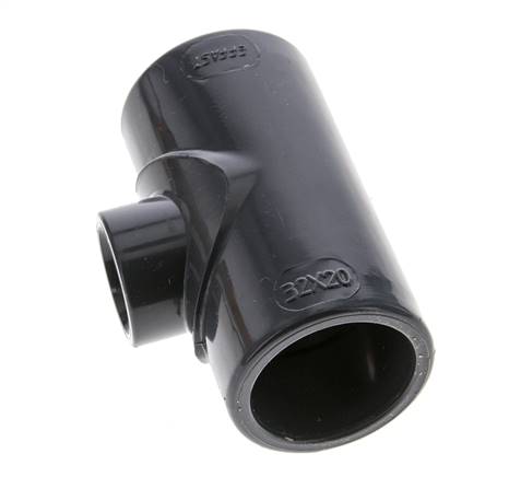 Racor en T reductor de PVC de 32 a 20 mm [2 piezas]