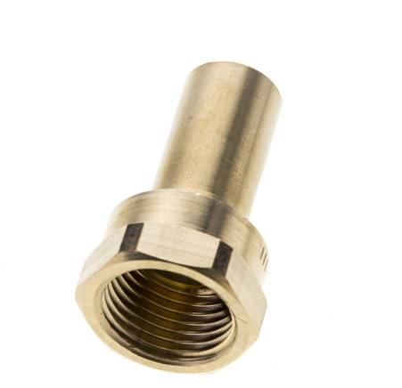 Racor a presión - Macho 15 mm y hembra Rp 1/2'' - Aleación de cobre