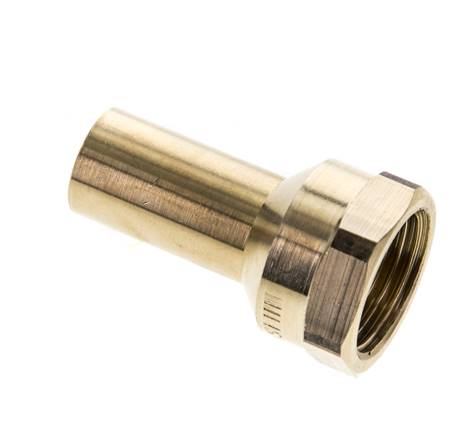 Racor a presión - Macho 15 mm y hembra Rp 1/2'' - Aleación de cobre