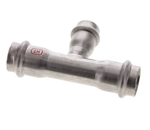 Tee Press Fitting - 18mm Hembra & 22mm - Acero Inoxidable
