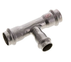 Tee Press Fitting - 18mm Hembra & 22mm - Acero Inoxidable