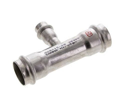 Tee Press Fitting - 15mm Hembra y 28mm - Acero inoxidable