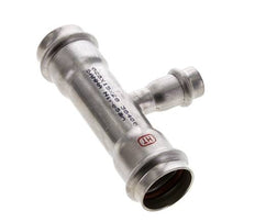 Tee Press Fitting - 15mm Hembra y 28mm - Acero inoxidable