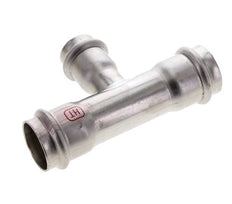 Tee Press Fitting - 22mm Hembra y 28mm - Acero inoxidable