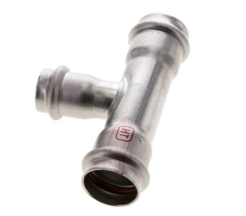 Tee Press Fitting - 22mm Hembra y 28mm - Acero inoxidable