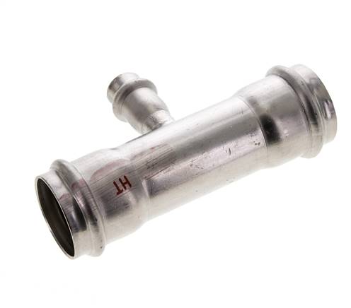 Tee Press Fitting - 15mm Hembra & 35mm - Acero Inoxidable