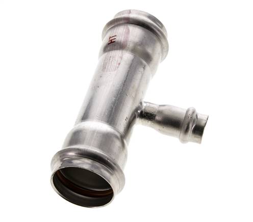 Tee Press Fitting - 15mm Hembra & 35mm - Acero Inoxidable