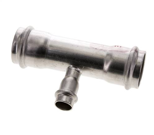 Tee Press Fitting - 15mm Hembra & 35mm - Acero Inoxidable