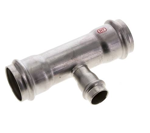 Tee Press Fitting - 18mm Hembra & 35mm - Acero Inoxidable