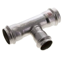 Tee Press Fitting - 28mm Hembra & 35mm - Acero Inoxidable