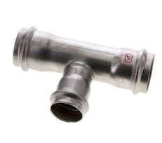Tee Press Fitting - 28mm Hembra & 35mm - Acero Inoxidable