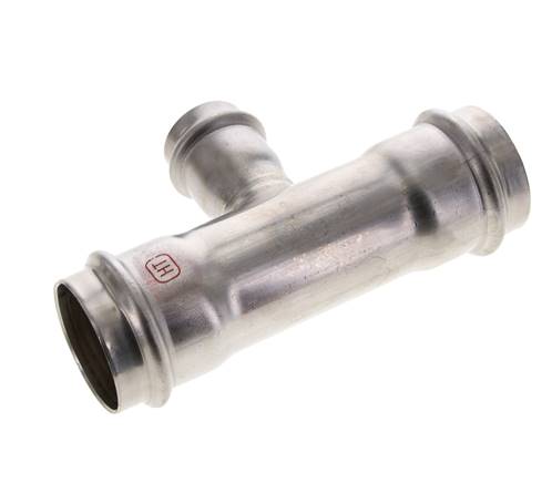 Tee Press Fitting - 28mm Hembra y 42mm - Acero inoxidable
