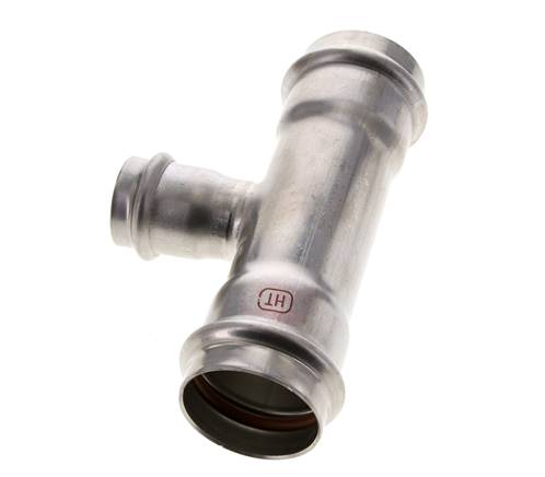 Tee Press Fitting - 28mm Hembra y 42mm - Acero inoxidable