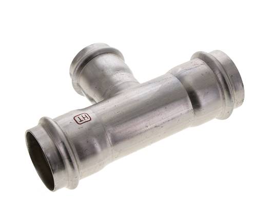 Tee Press Fitting - 35mm Hembra y 42mm - Acero inoxidable