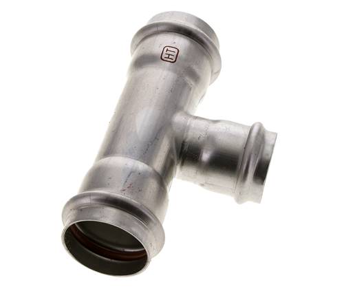 Tee Press Fitting - 35mm Hembra y 42mm - Acero inoxidable